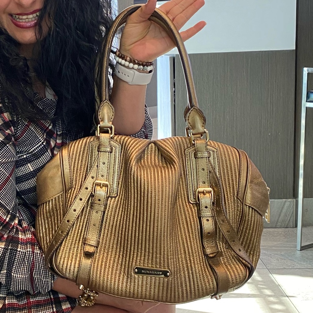 Limited edition Authentic Burberry Rosaville Calf  Large Satchel - Picture 3 of 8